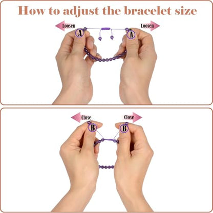 LPBeads Handmade Size Adjustable Natural Stone Bracelet