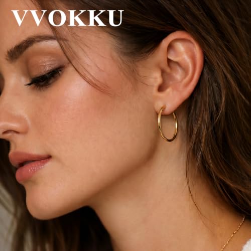 2MM S925 Sterling Silver Hoop Earrings Thin Gold Large Hoop Earring Lightweight Hypoallergenic Big Silver Thin Hoops Earring Gold Hoops Earrings for Women 30/40/50/60 MM - color: 30mm-Gold