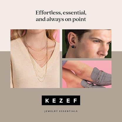 KEZEF 925 Sterling Silver Ball Stud Earrings for Women, 2mm to 10mm | Nine Bead Sizes, Three Finishes, Hypoallergenic Nickel Free Post, Butterfly Push Back, Sold As One Pair - color: 14k Yellow Gold, size: 6mm