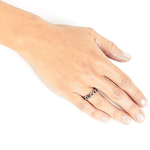 West Coast Jewelry ELYA Women's Open Heart Infinity Ring (5mm) | Crafted in solid stainless steel, this ring resists tarnish and stands up to daily wear, with a heart motif, at 5 mm wide.