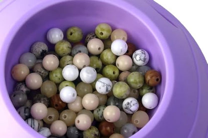 1200Pcs 6mm Natural Stone Beads,1mm Hole Adult for Jewelry Making - color: 6mm-24 Colors Materia-A
