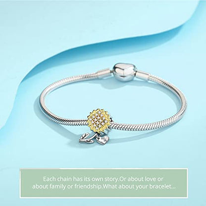Sunflower Charm Fit for Pandora Charms Bracelet and Necklace You Are My Sunshine Charm Gifts for Women - style: You Are My Sunshine Charm
