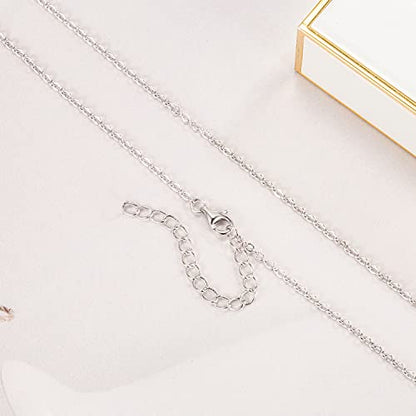Dankadi Italian 925 Sterling Silver Necklace For Women 0.9mm Box Chain 1.3mm Rolo Chain O-Chain Lobster Claw Clasp - Pendant Chain - 16 "18" 20 "22" 24 "26" Jewelry Gift - color: O - Chain, size: 28 inches