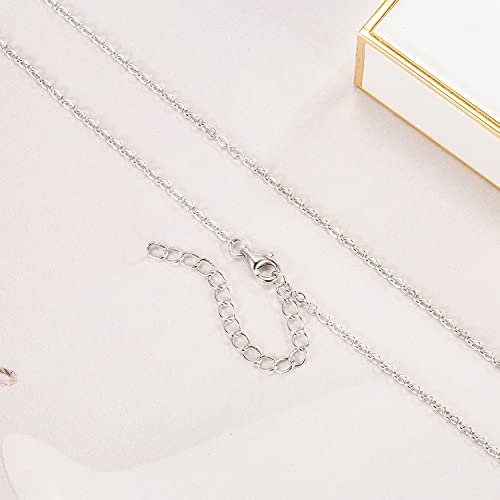 Dankadi Italian 925 Sterling Silver Necklace For Women 0.9mm Box Chain 1.3mm Rolo Chain O-Chain Lobster Claw Clasp - Pendant Chain - 16 "18" 20 "22" 24 "26" Jewelry Gift - color: O - Chain, size: 26 inches