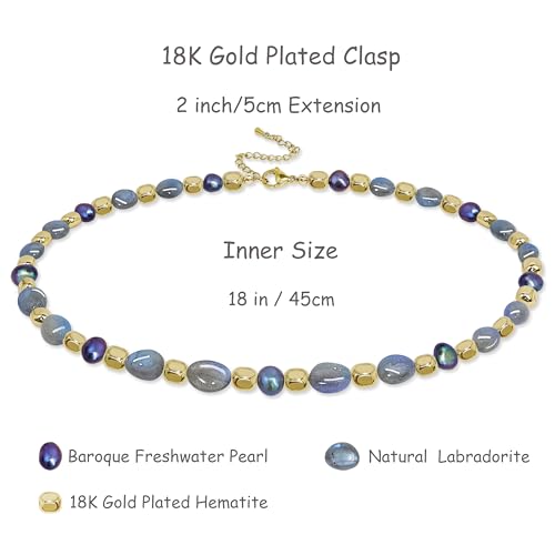 Boho Colorful Chunky Statement Beaded Necklaces for Women,Handmade Women's Fashion Gemstone Bead Choker Necklace,Western Natural Stone Strand Necklace Bib Collar Jewelry Unique Gifts for Women - color: 07-Grey
