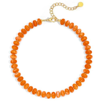 Chunky Beaded Necklace for Women, Colorful Trendy Statement Summer Jewelry Gift - color: necklace-38