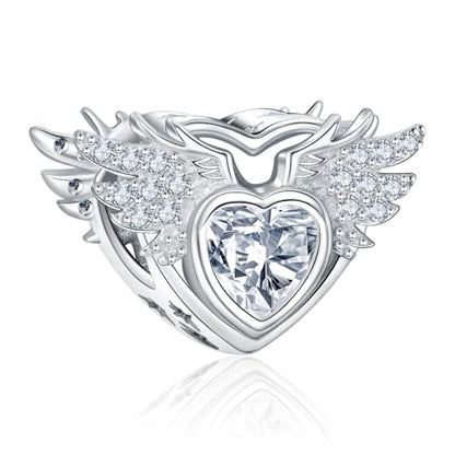 S925 12 Months Birthstone Charm for Pandora Bracelet, Gift on Birthday Christmas Mothers Valentines Anniversary Graduation, for Women Mom Daughter Friend Family Sister Aunt Grandma - color: April