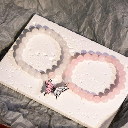 YGLINE Tree of Life Yoga Healing Stone Bracelets,Multilayer Lotus Chakra Stone Reiki Bracelet Sets,Anxiety Crystal Natural Stone,for Women Stress Relief - color: butterfly 1