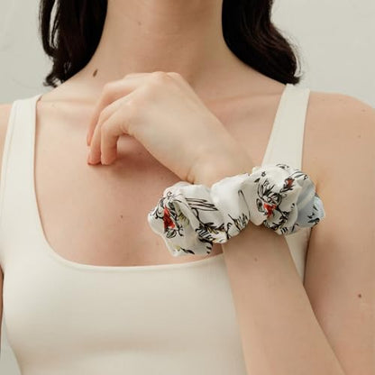 LILYSILK Silk Hair Scrunchies Ties for Frizz & Breakage Prevention 100% Mulberry No Damage Elastic Ponytail Holders, Libra - color: Libra