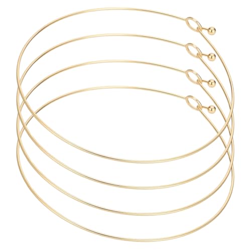 UNICRAFTALE Wire Wrap Collar Necklaces for Women 304 Stainless Steel Choker Necklaces Open Choker Necklace Metal Plain Chocker Collar Necklace for DIY Jewelry Making - color: Golden