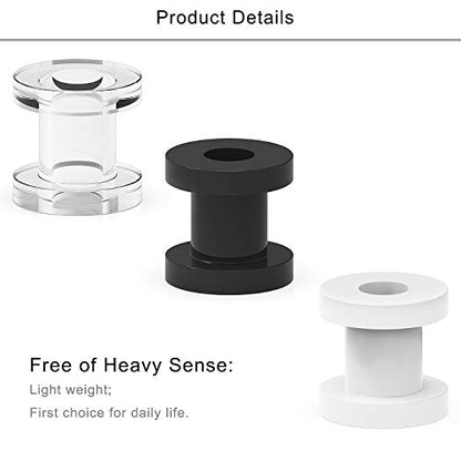 Lcolyoli Screw Fit Ear Gauges Kit Acrylic Tunnel Expander Stretcher Earrings Ultra Thin Silicone Ear Skin Flexible Flesh Earlobe Plugs Body Piercing Jewelry Set for Women Men 2G-00G 9 Pairs - style: c: 18Pcs-3 Colors-00G