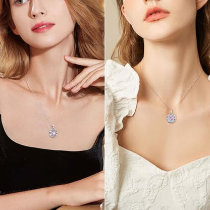 Ahiller Women's Necklace, Dainty Pendant Choker, Adjustable Chain | Heart Initial & Round Pendants, Daily Necklace,17-21" Adjustable Necklaces, Trendy Minimalist Jewelry, Stainless Steel Chain - color: JS-Silver, style: Other Shapes - Multi-Color