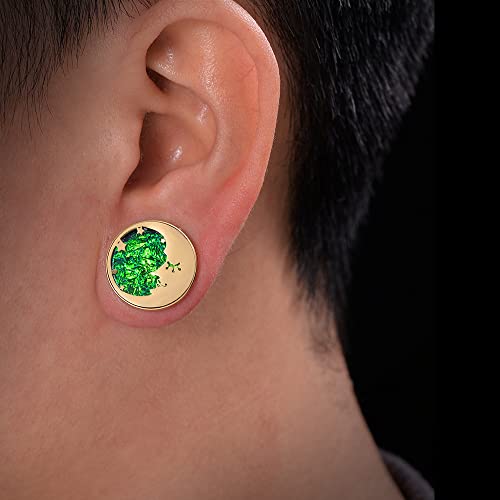 ERKUOO 2PCS Sun Moon Ear Gauges Screw Ear Tunnels Plugs Flesh Stretchers Piercing Earrings Hangers Expander 0g-1"(8mm-25mm) - size: 3/4"=19mm