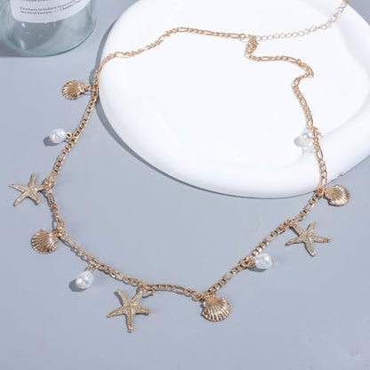 NEWITIN 4 Pieces Waist Chain for Women Gold Plated Adjustable Belly Chain Dainty Layered Summer Beach Body Chains Sexy Bikini Body Chains Jewelry Accessories for Women - color: 3 Pieces Gold Starfish