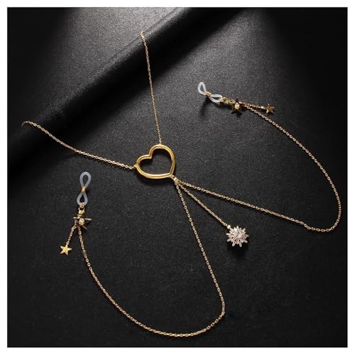 Sexy Star Pendant Non Piercing Nipple Chain Necklace for Women Rhinestone Star Tassel Chest Chain Body Jewelry Festival Rave Heart Nipple Accessories Jewelry - color: Gold
