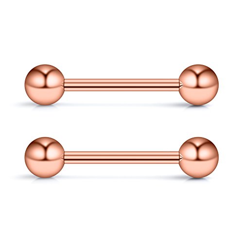 316L Stainless Steel Nipple Shield Barbell Ring Bar Body Piercing 14G - style: Mix Color(3pairs)