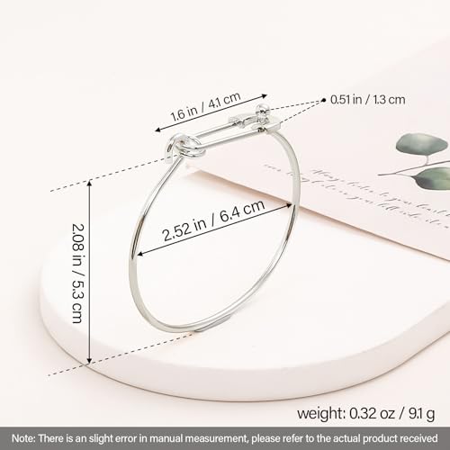 925 Sterling Silver Bracelet Plated Cuff Bangle Bracelet Fashionable Multi-layer Cross Wire Bangle Bracelet Open Adjustable Wide Cuff Bracelet for Teen Girls Fashion Jewelry - color: 15