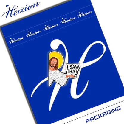 Enamel Pins, Cute Pins for Backpacks, Hat Pins, Novelty Brooch Pins, Backpack Pins, Lapel Pins for Men, Women, Girls, Boys. For Lanyard, Bags, Hats, Caps, Clothing - color: I Saw That