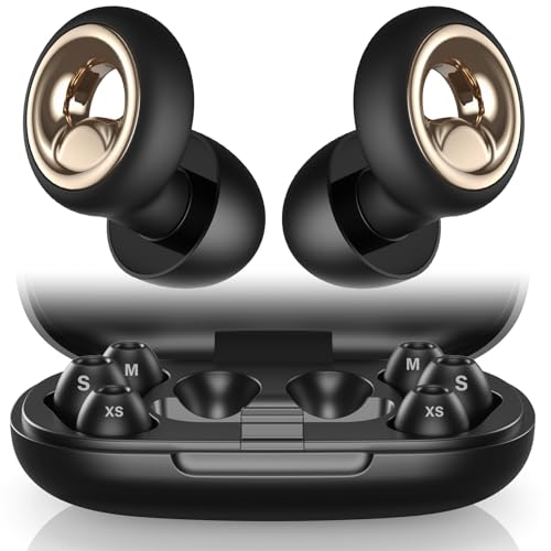 Ear Plugs for Sleeping Noise Cancelling, 45dB Silicone Ear Plugs for Noise Reduction, Reusable Sleeping Earplugs for Snoring, Concert & Shooting Ear Protection with 8 Eartips(Dark Gray) - color: Dark Gray