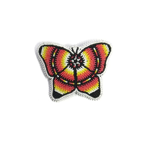 Beaded Hair Clips Native American Style Handmade Collection (Black (Butterfly)) - color: Black (Butterfly)