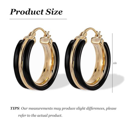 Chunky Hoop Earrings for Women Large Hoop Statement Earrings Vintage 18k Gold Plated Leopard Cheetah Print Resin Earring Lightweight Hoops Statement Jewelry Gifts Accessories Outfits Trendy Gifts
