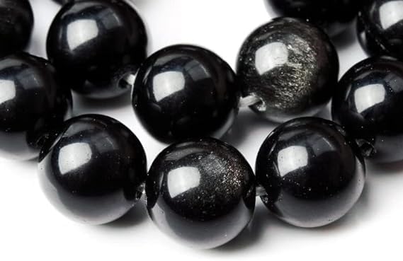 Zenkeeper About 180 Pcs Black Obsidian Beads for Jewelry Making 4 MM Black Obsidian Gemstones Loose Stone Beads - color: Black Obsidian, size: 4MM, about 180pcs
