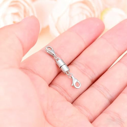 925 Sterling Silver Lobster Clasp for DIY Necklace Bracelet Jewelry Making, Double Spring Clasp with Closed Jump Rings, Necklace Extender Clasp Connector Bracelet Extension (Style 19) - style: Style 19