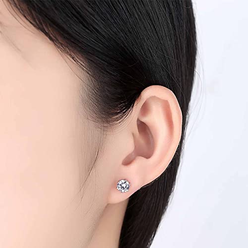 4pcs Set Zirconia Pendant Necklace Earrings Ring Bangle Set Silver Crystal Fashion Adjustable Zircon Jewelry for Women Wife Party Prom Engagement Wedding Gifts - style: Contemporary