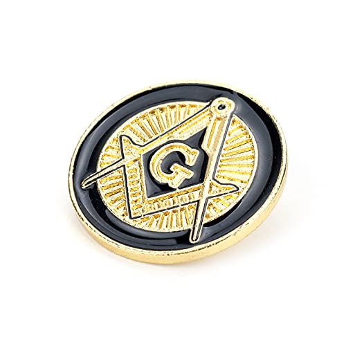 Premium Handmade Enamel Lapel Pin Brooch Badge - color: Freemasonry, size: 1 Pin
