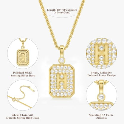 Initial Necklaces for Women 18K Gold Plated Letters Pendant Necklace Personalized Jewelry Birthday Gifts Wife Anniversary for Women Mom