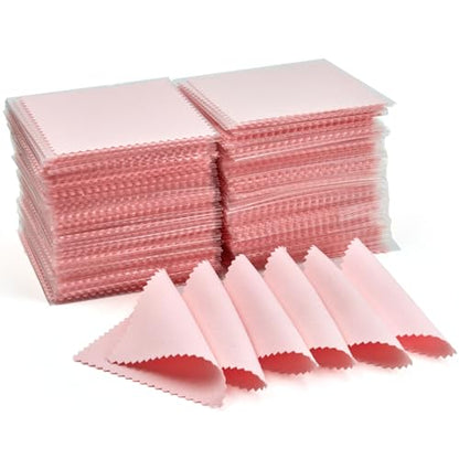 PINGMIC Jewelry Polishing Cloth, 250 PCS Silver Cleaning Cloths | 3.15" × 3.15" individually wrapped polishing cloths for sterling silver, gold, platinum, brass, copper, and more - color: 250pcs