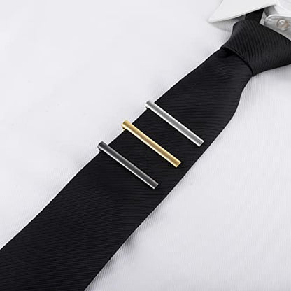 GWD Cufflinks and Tie Clip Set Personalized Cuff Links Business Wedding - style: Black