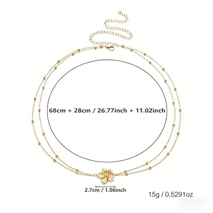 Gold Starfish Waist Chain Belt for Women Pearl Starfish Shell Mermaids Belly Chains Layered Boho Flower Belt Chains Sex Bikini Body Chain Mermaids Costume Accessories Summer Beach Jewelry - style: Gold Flower