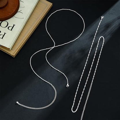 Coshilta Silver Waist Chain Satellite Body Chain Layered rope Waist Chains 2PCS 14k Gold Plated Sexy Bikini Beach Waist Chain for Women Waterproof Adjustable 26.5-33Inch