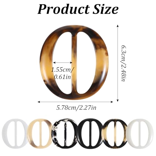 7pcs Tshirt Clip, Shirt Ties Clips for Women, Elegant Tshirt Ties Rings, Simple Resin Tshirts Clips For Women for The Side for Woman Girls, Buckles, Fasteners Sewing Supplies