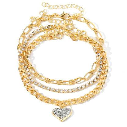 Stocking Stuffers Gold plate and Silver Plated Jewelry Sets Stocking Stuffers for Women Costume Jewelry Chain Necklace Bracelet Earrings and Rings Sets for Women Bulk Jewelry - color: JJG66Hgold