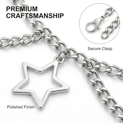Waist Chain for Women - Silver Body Chain Crystal Body Jewelry, Stylish Adjustable Belt for Summer Beach Bikini Rave Festival Outfit Accessories - color: Silver-3