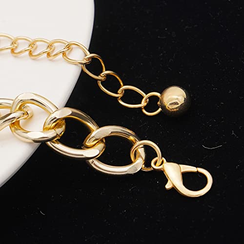 Suyi Multilayer Chain Belt Rhinestone Metal Chain Belts for Women Punk Gold Waist Chain - color: Gold, size: L: 130 CM