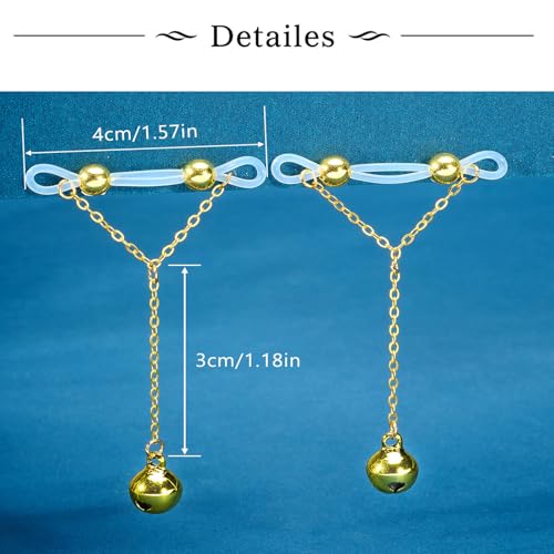 Longita Silver Gold Fake Nipple Rings Non Piercing Nipple Jewelry with Chain Adjustable Elastic Nooses Non Pierced Faux Body Jewelry for Women Men Comfortable Valentine's Day - color: B2- chain - gold