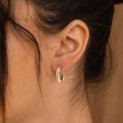 LLWOM Vintage Earrings,14k Gold Plated Gold Pearl,Moon, Star,Flower Earrings Hypoallergenic Lightweight Hoops Gifts - style: Star Earrings