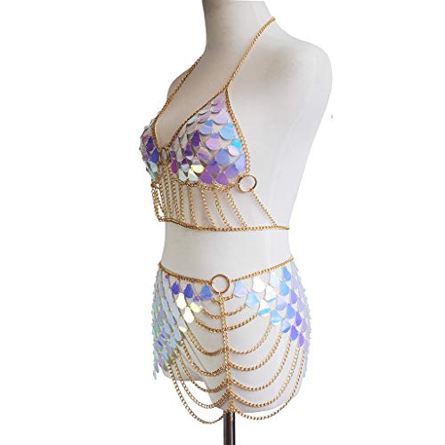 Women's Sexy Suit Body Chain - color: G-Gold Colour