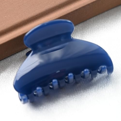 Handmade Celluloid Acetate French Design Barrettes Tortoise Shell Claws Hair Claw Luxury Fashion Accessories Hair Clip for Women (dark blue) - color: dark blue