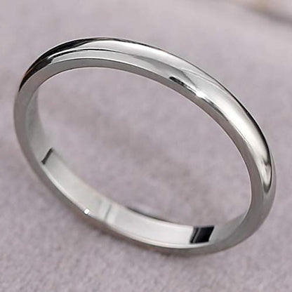 CCBFY 2 MM 4 MM Stainless Steel Ring Jewel Roman Numerals Stackable High Polish Plain Dome Tarnish Resistant Comfort Fit Ring Wedding Band Size 3-15 - color: 2mm - Silver