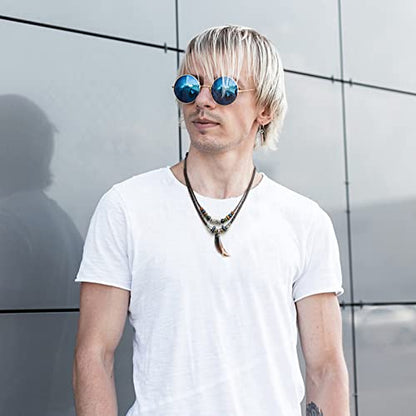 Wood Bead Necklace Africa Wooden Chain Statement Unisex Chunky Necklaces - color: Tooth Necklace