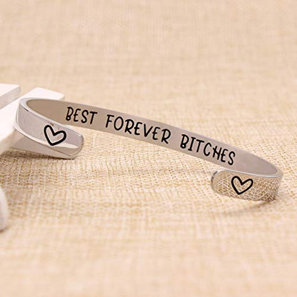 Btysun Bracelets for Women Mothers Day Bracelet Gifts from Daughter Inspirational Gifts for Women Graduation Gifts for Her Motivational Birthday Cuff Bangle Friendship Personalized Mantra Jewelry… - style: BEST FOREVER BI&&ES