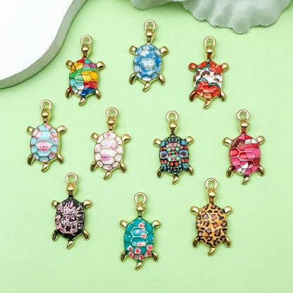 WOCRAFT 30pcs Enamel Sea Ocean Life Turtle Charms for Jewelry Making Bulk Summer Nautical Marine Life Charms Necklace Earrings Bracelet Making DIY Craft (SN943)