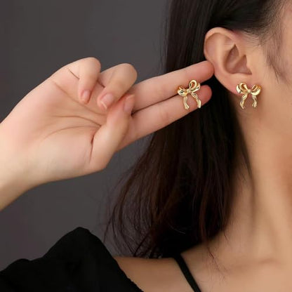 Bow Earrings Red Earrings for Women Dangle Cute Earrings Red Stuff Jewelry Outfits Accessories Gifts for Girls - color: B4:2 Paris bow earrings
