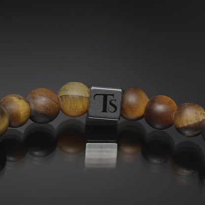 Tigranes Premium Natural Stone Bracelet Collection – Handmade Gemstone Jewelry in Luxury Branded Gift Box - style: Midnight Tiger’s Eye