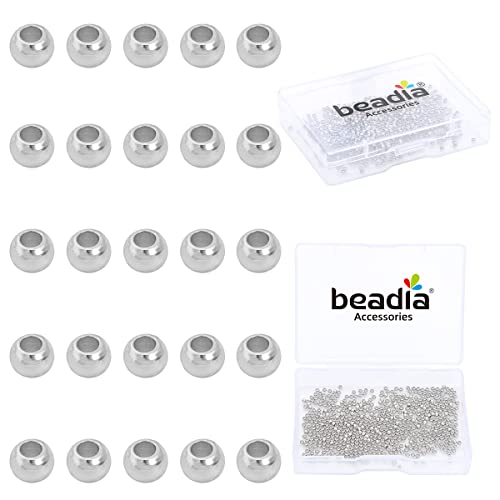 Platinum Plated Round Spacer Beads 2mm 600pcs for Jewelry Making Findings Non Tarnish - color: Platinum, size: 2mm