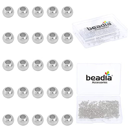 Platinum Plated Round Spacer Beads 2mm 600pcs for Jewelry Making Findings Non Tarnish - color: Platinum, size: 2mm
